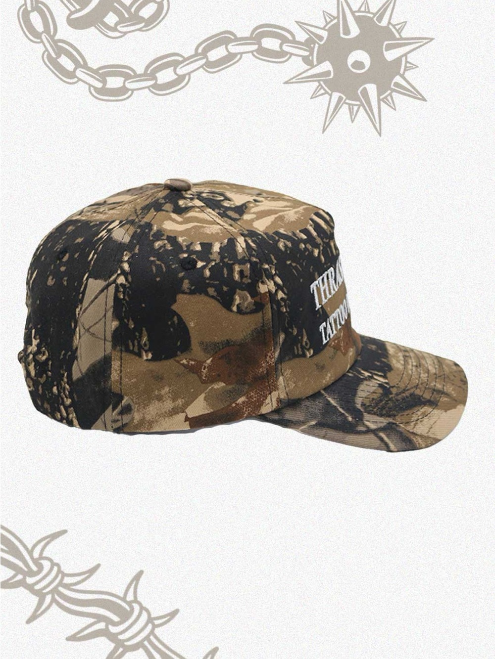 Trash Happy Tattoo Dept Camp Dad Hat/ Baseball Cap Adjustable Streetwear Skate - Picture 2 of 3